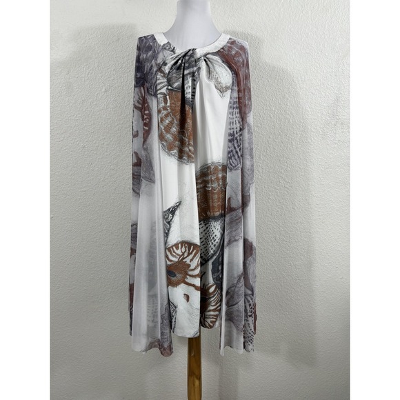 Dresses & Skirts - Ala von‎ Auersperg Dress Womens XXL Shellscape Kai Sleeveless Cape Made USA